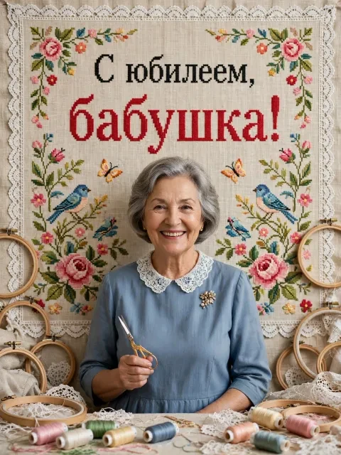 Выбрать дизайн «Вышивка крестиком»