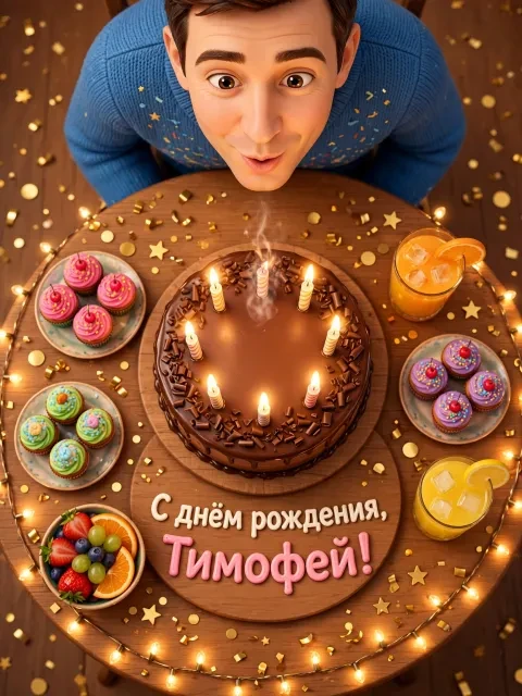 Выбрать дизайн «Торт со свечами»