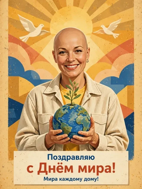 Выбрать дизайн «Плакат с планетой и ростком»