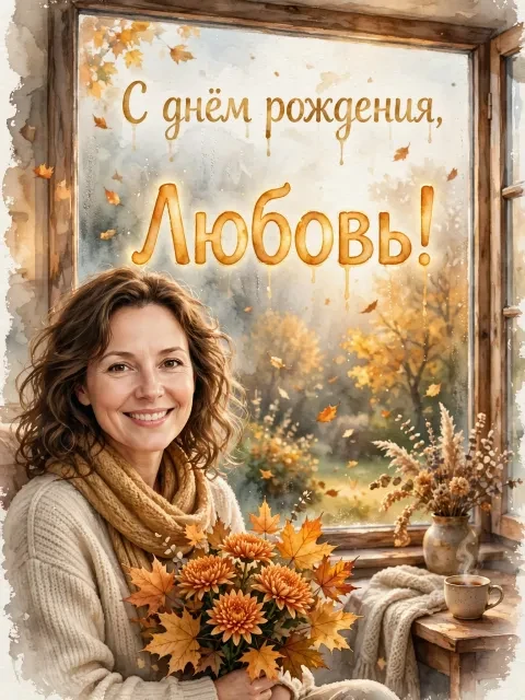 Осенний сад у окна