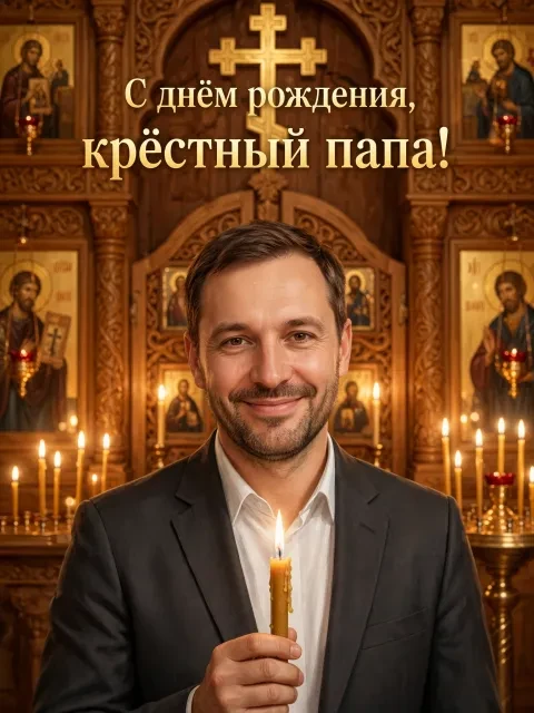 Выбрать дизайн «Православный крест и свечи»