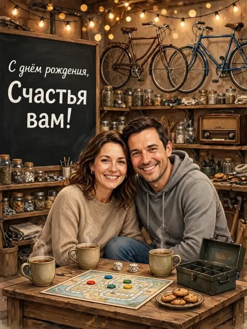 Выбрать дизайн «Настольные игры у камина»