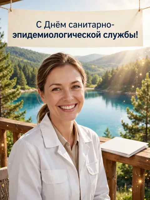 Пример открытки в дизайне «На страже чистоты природы»