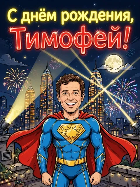 Выбрать дизайн «Афиша супергероя»