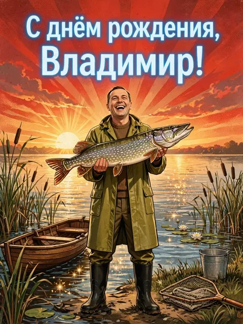 Выбрать дизайн «Афиша рыболовного клуба»
