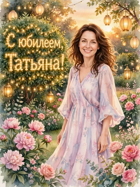 Выбрать дизайн «Сад с фонариками»