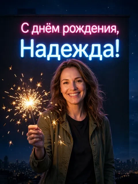 Выбрать дизайн «Афиша с бенгальскими огнями»