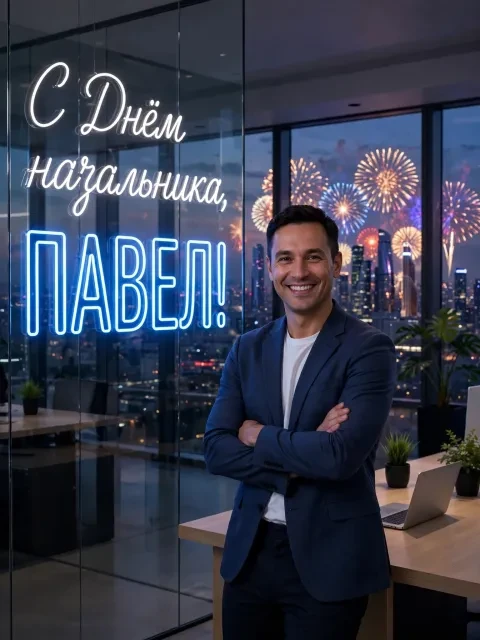 Неоновый офис мечты