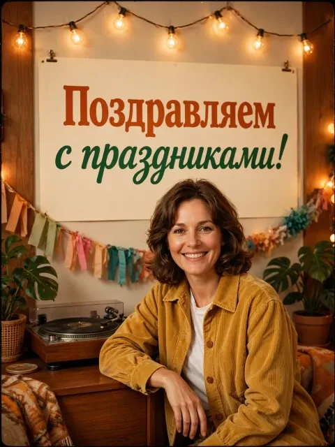 Винтажная вечеринка с гирляндами