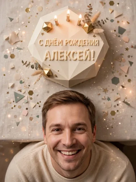 Выбрать дизайн «Геометрический торт»