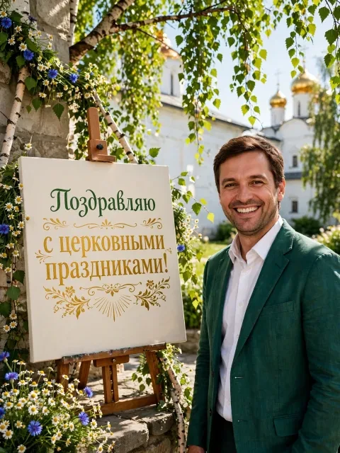 Выбрать дизайн «Троицын день и весенняя зелень»