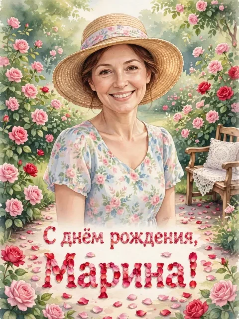 Выбрать дизайн «Розовый сад»