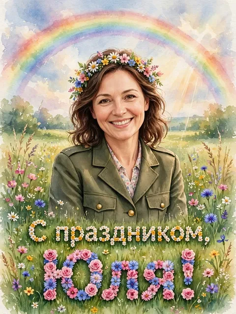 Выбрать дизайн «Солдат и радуга»