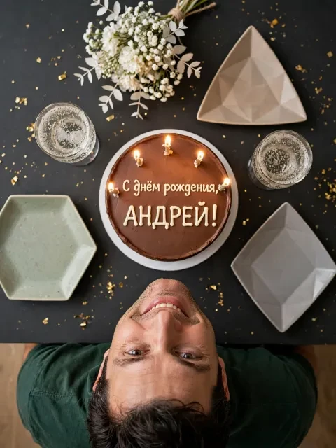 Выбрать дизайн «Вид сверху на стол»