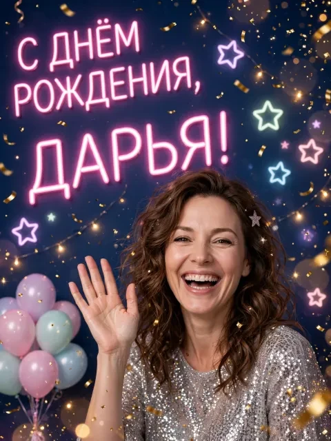 Выбрать дизайн «Неон и звёзды вечеринки»