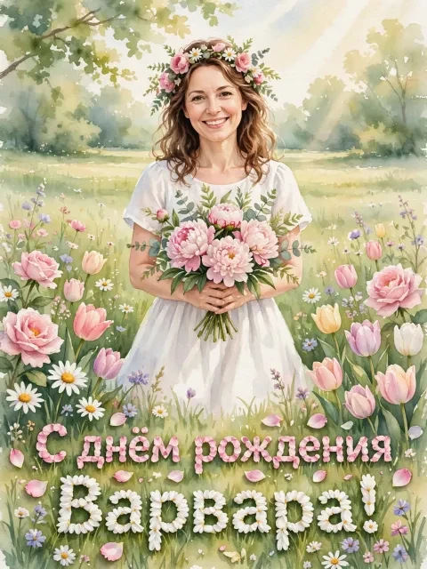 Пример открытки в дизайне «Цветочный узор»