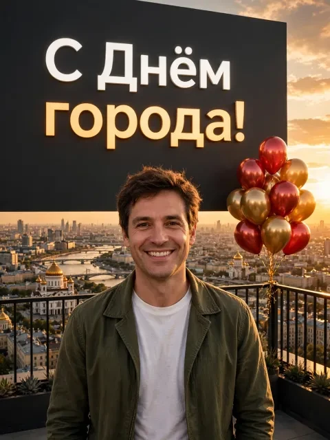 Выбрать дизайн «Панорама на крыше на закате»