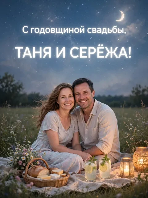Выбрать дизайн «Пикник под луной»