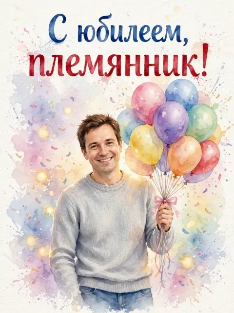 Выбрать дизайн «Акварельный юбилей»