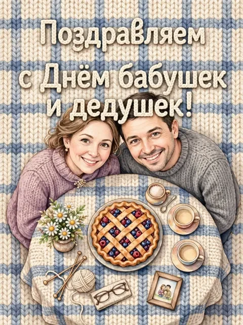 Выбрать дизайн «Праздник на вязаном пледе»