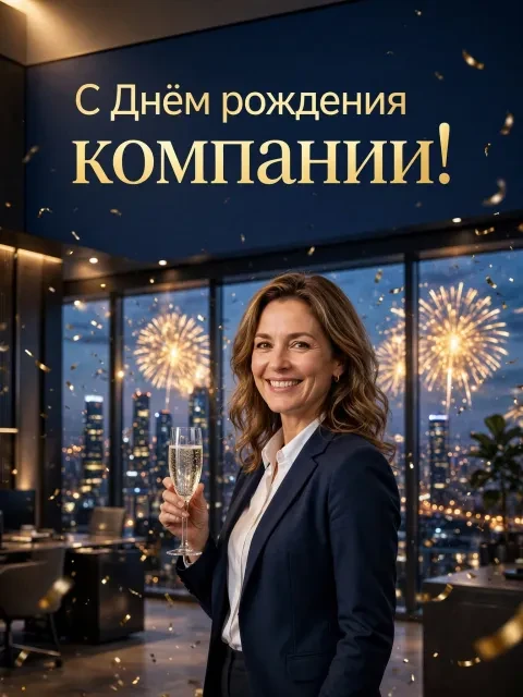 В примере на открытке напечатаны поздравление и имя.