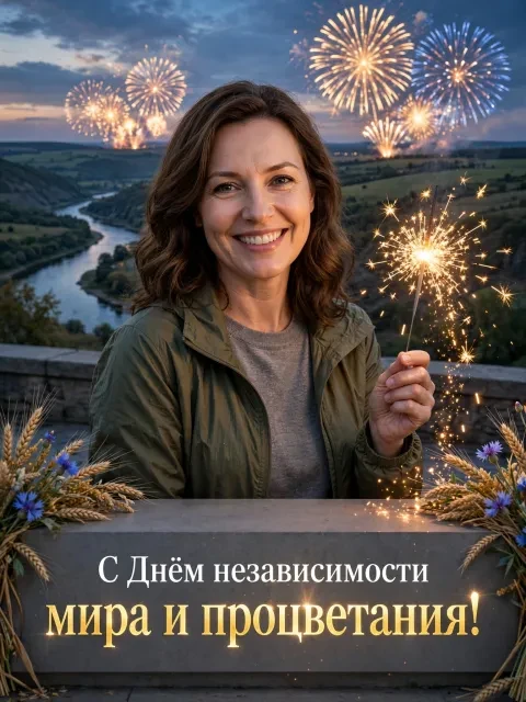 Выбрать дизайн «Огни над просторной рекой»