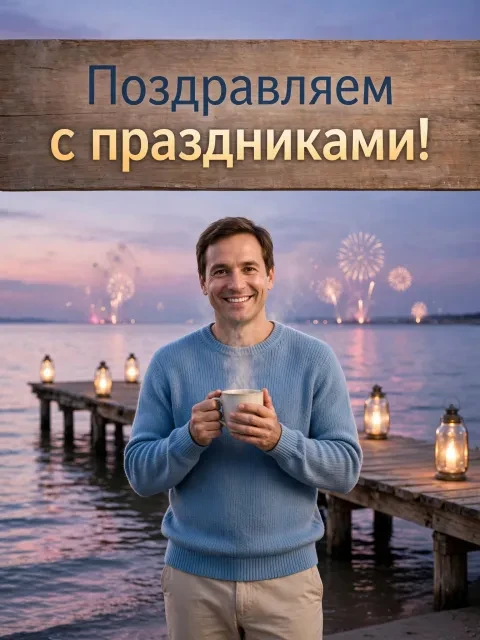 Выбрать дизайн «Вечерний причал в пастели»