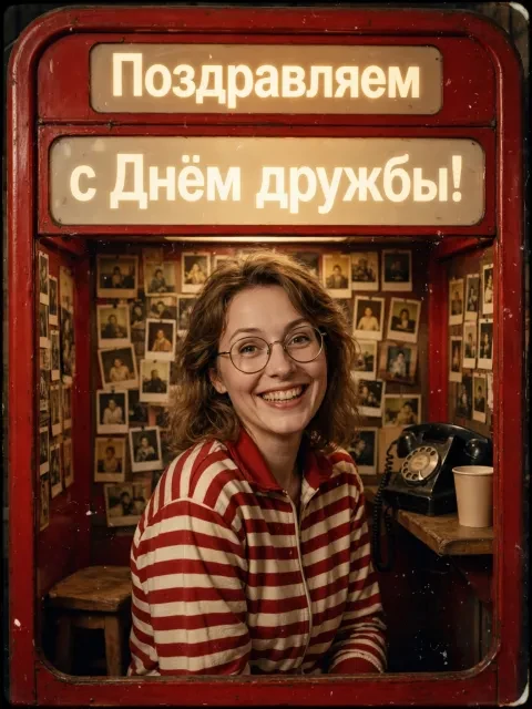 Выбрать дизайн «Ретро-дружба в фотобудке»