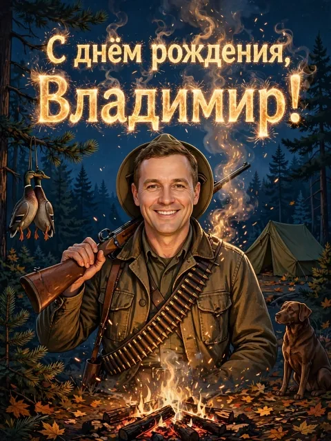 Выбрать дизайн «Охотничий костёр»