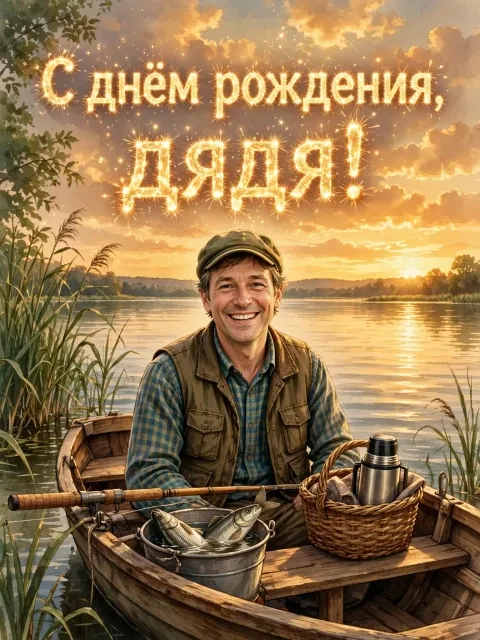 В примере на открытке напечатаны поздравление и имя.