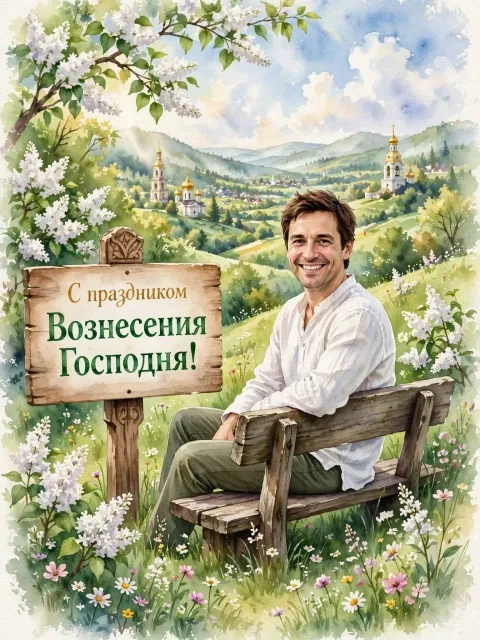 Выбрать дизайн «Весенняя акварель и звонница»