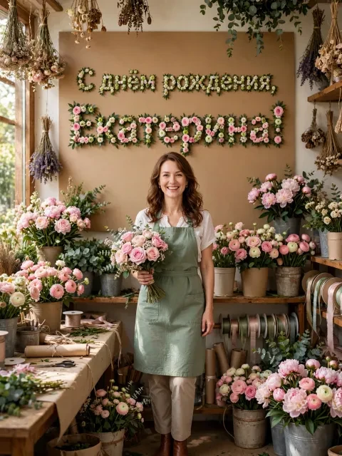 Выбрать дизайн «Флористическая афиша»