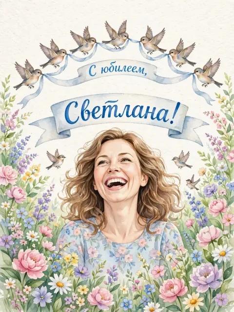 Выбрать дизайн «Птичий хор с лентами»
