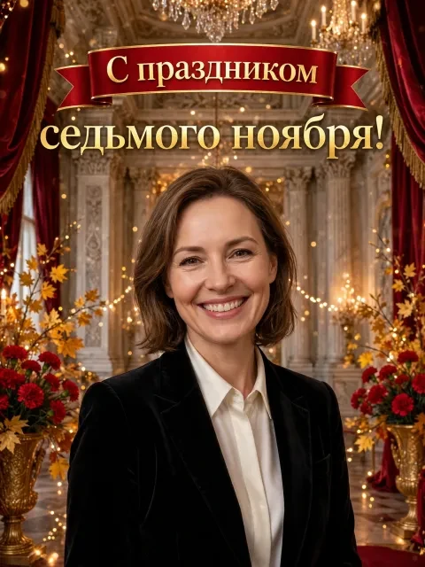 Пример открытки в дизайне «Торжественный кремлёвский приём»