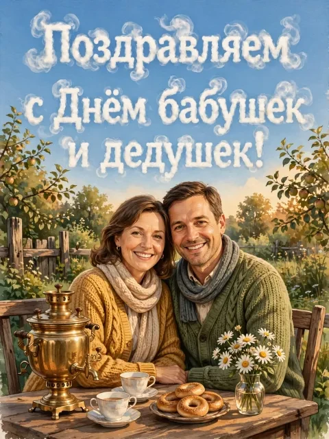 Дачное чаепитие с самоваром