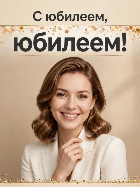 Пример открытки в дизайне «Обложка журнала»
