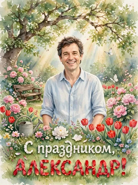 Выбрать дизайн «Семейное счастье в саду»