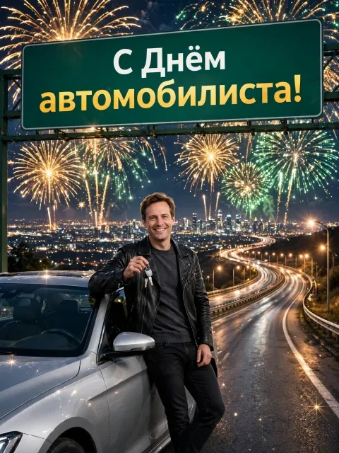 Выбрать дизайн «Скоростная трасса и золотой салют»