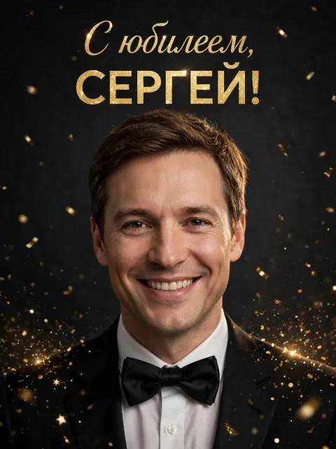 Выбрать дизайн «Золотое конфетти на тёмном фоне»