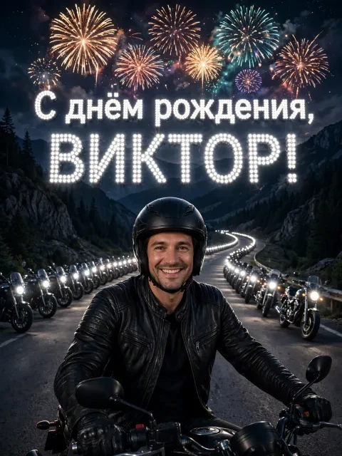 Выбрать дизайн «Байкер с салютом»