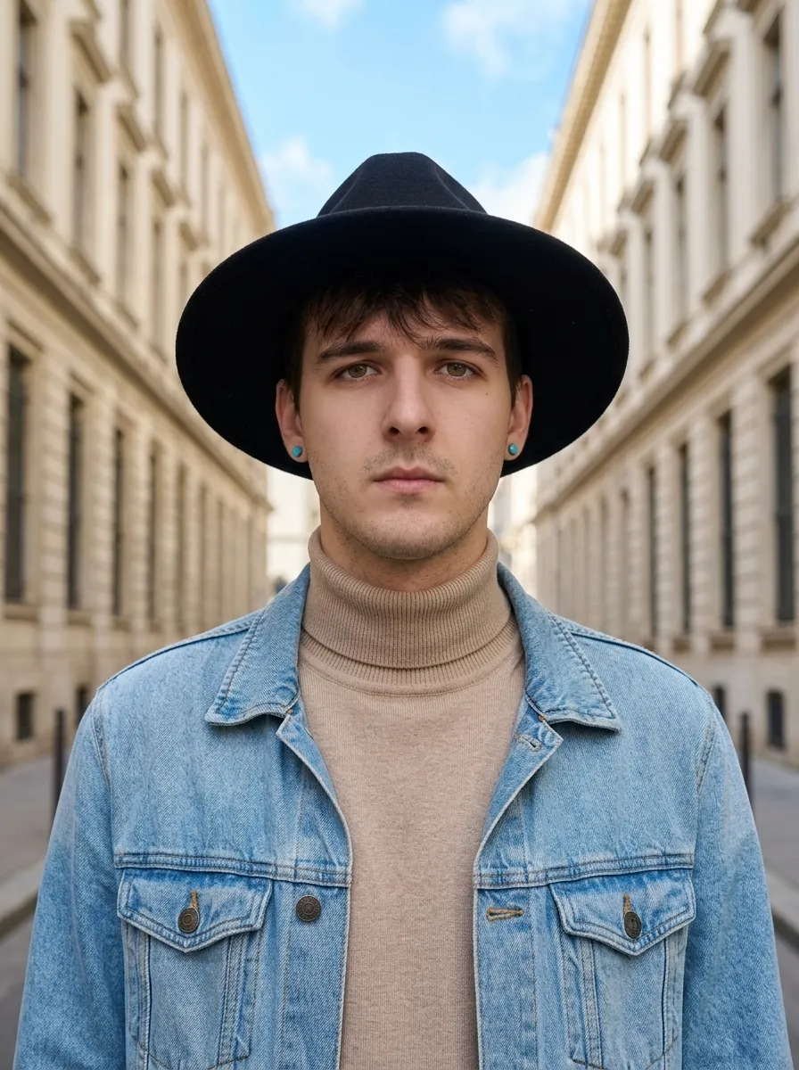 AI-фотосессия «Urban Low-Angle Portrait»
