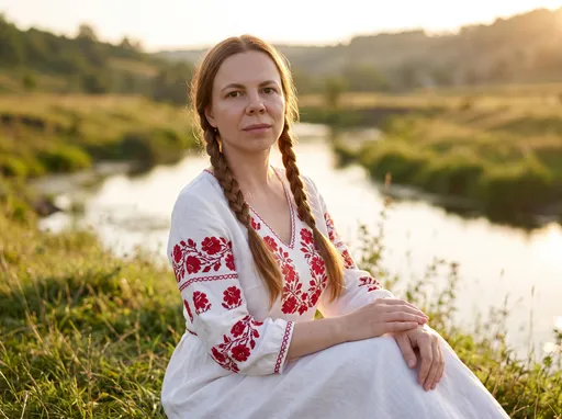AI-фотосессия «Ethereal Countryside Portrait in Traditional Dress»