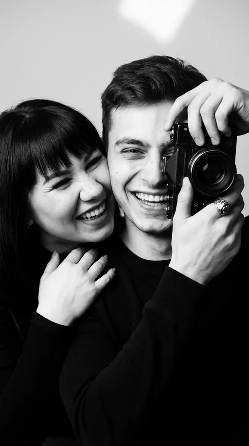 парная AI-фотосессия «Playful Photographer Two-Shot»