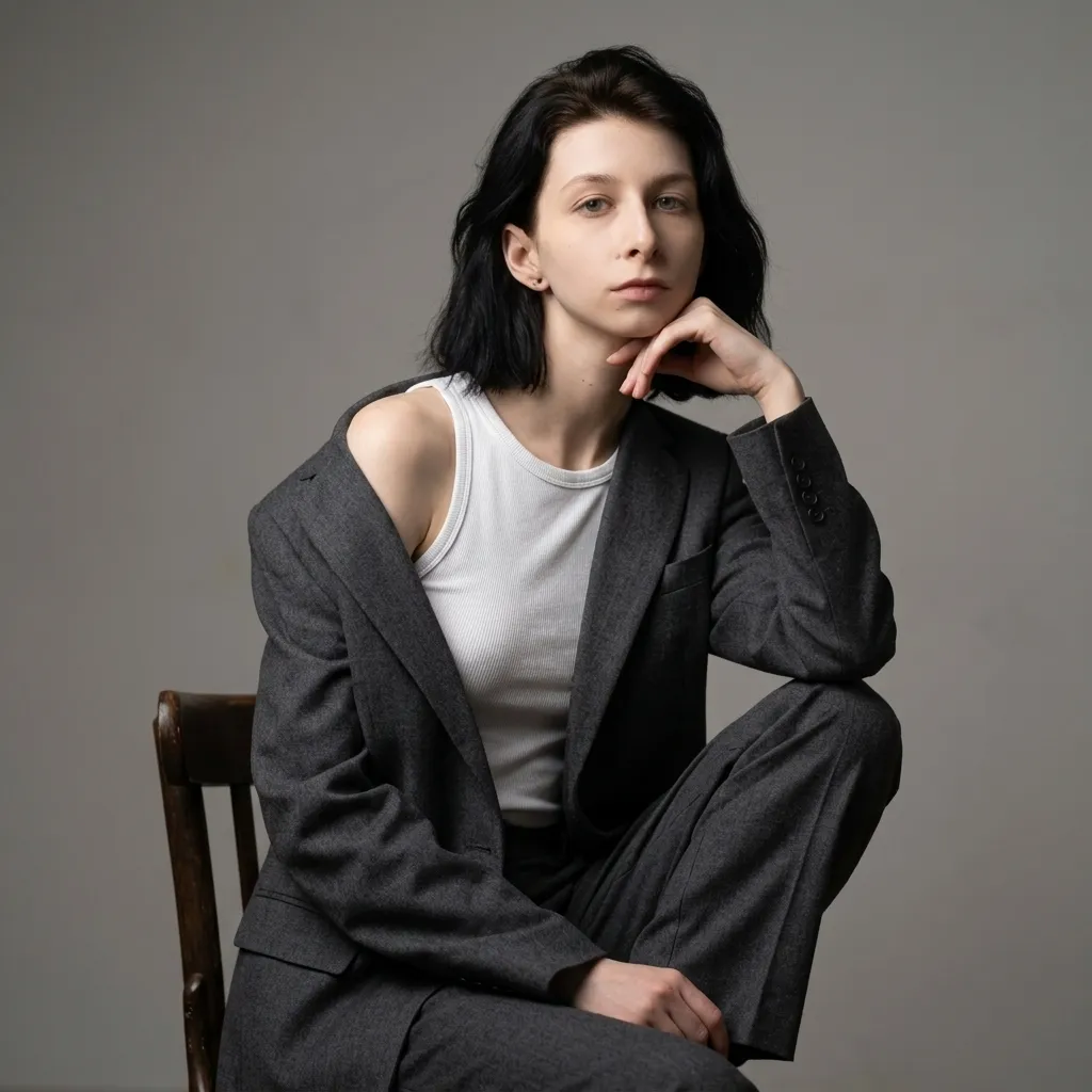 AI-фотосессия «Minimalist Editorial Studio Portrait»