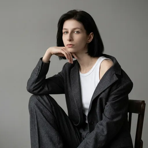 AI-фотосессия «Minimalist Editorial Studio Portrait»
