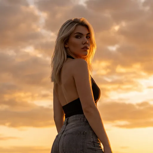 AI-фотосессия «Golden Hour Cloudscape Silhouette»