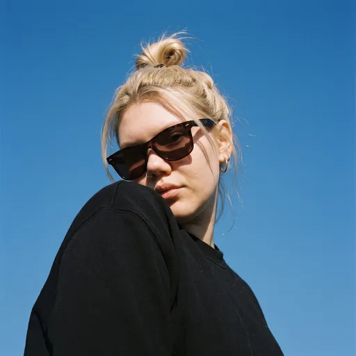 AI-фотосессия «Low-Angle Outdoor Portrait against Clear Sky»