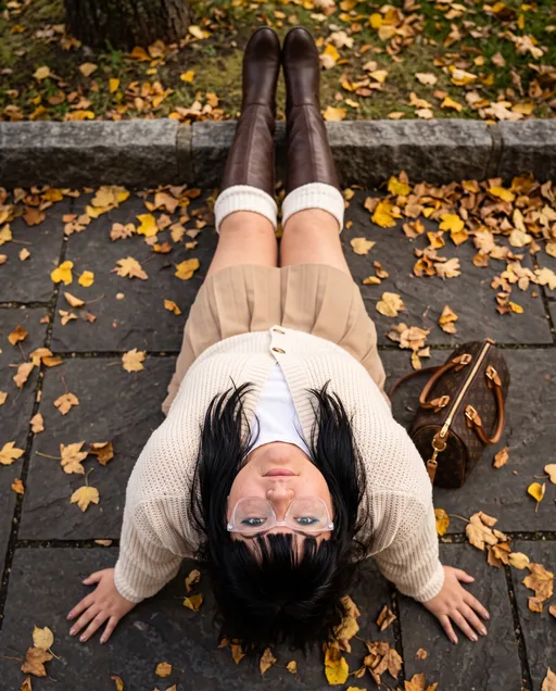 AI-фотосессия «Autumn Leaves and Boots»