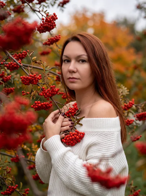 AI-фотосессия «AUTUMNAL TEXTURAL PORTRAIT»
