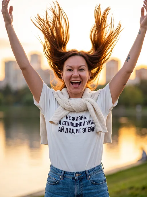 AI-фотосессия «Golden Hour Dynamic Action Portrait»